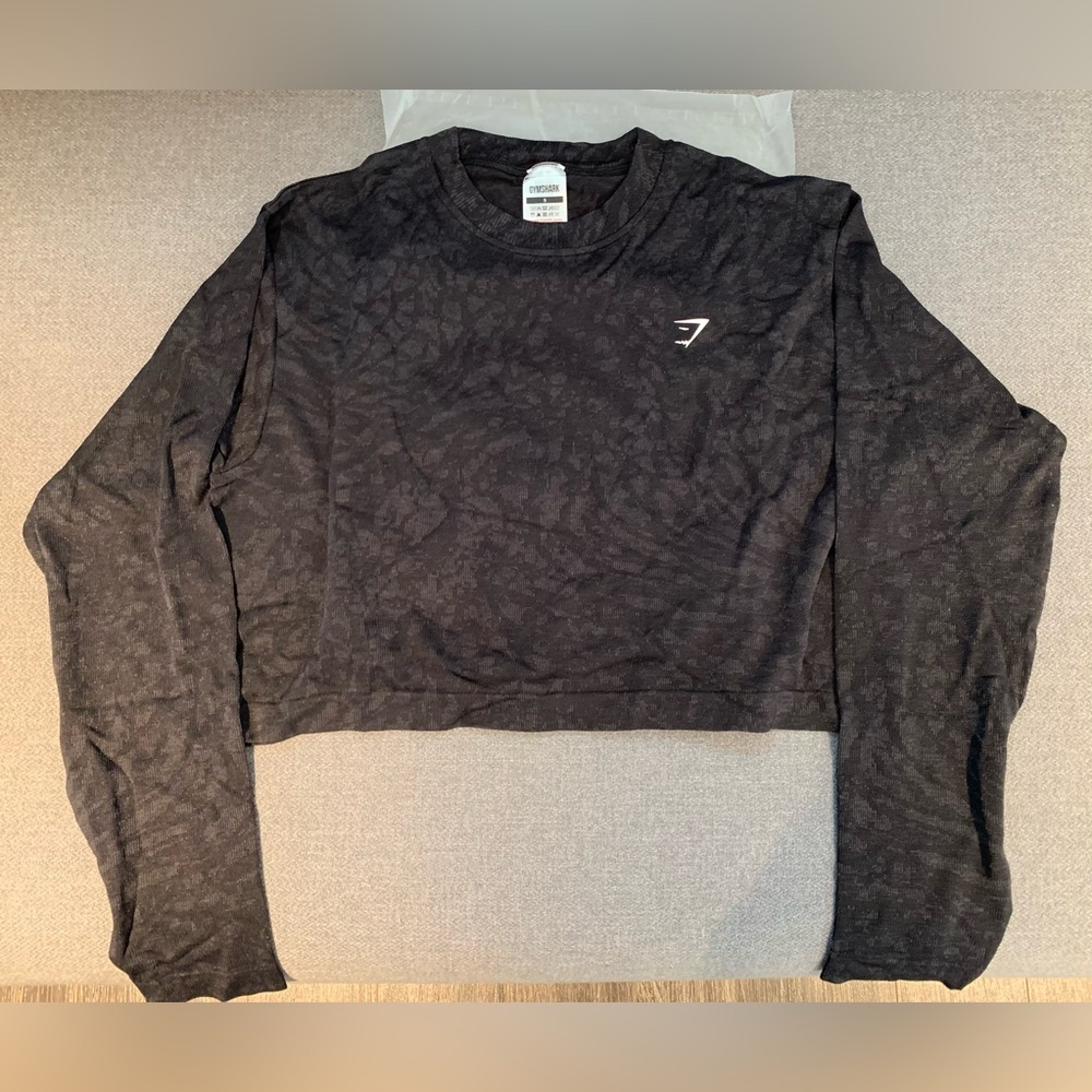 NEW Gymshark ADAPT ANIMAL SEAMLESS LONG SLEEVE TOP - Women’s Size SMALL